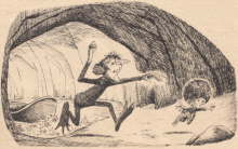 Gollum In Pursuit Of Bilbo