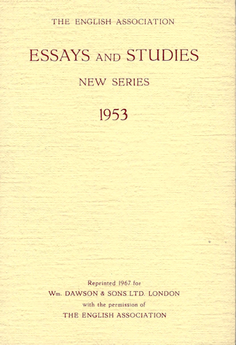 Essays and Studies 1953. Reprint