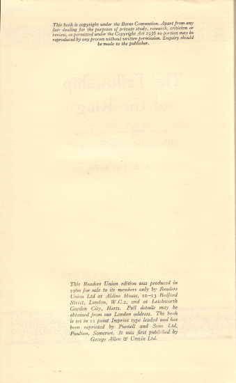 Volume 1 - Verso of Title Page
