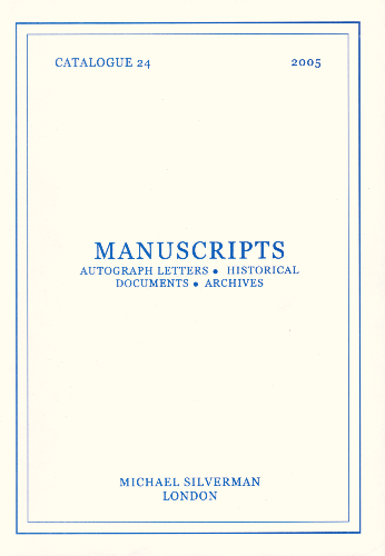Manuscripts and Autograph Letters. 2005