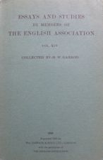 Essays and Studies XIV. 1929. Reprint. Paperback journal