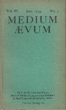 Medium Aevum. 1934. Paperback journal
