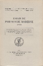 Essais de Philologie Moderne. 1953. Paperback journal