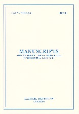 Manuscripts and Autograph Letters. 2005. Dealer’s catalogue