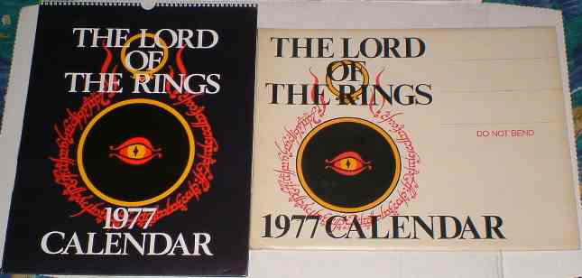 The Lord of the Rings 1977 Calendar
