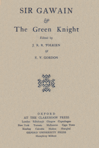 Sir Gawain and the Green Knight. 1925