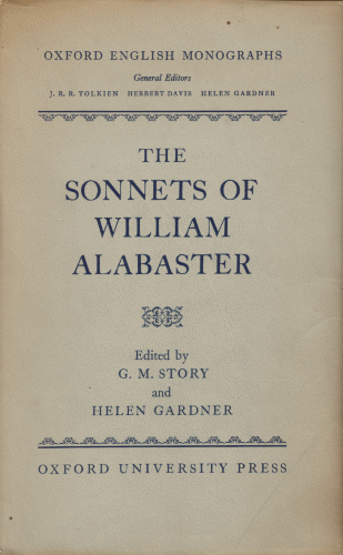 Sonnets of William Alabaster. 1959
