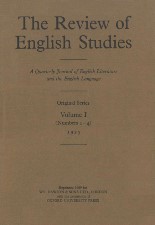 Review of English Studies. 1925. Reprint. Hardback?