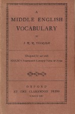 Middle English Vocabulary. 1925. Paperback
