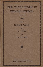 Year's Work in English Studies 1925. Hardback