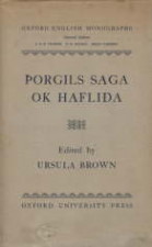 þorgils Saga ok Hafliða. 1952. Hardback in dustwrapper